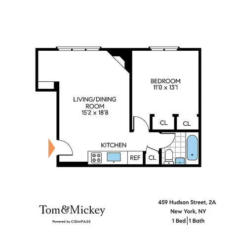 459 Hudson St #2A, New York, NY 10014