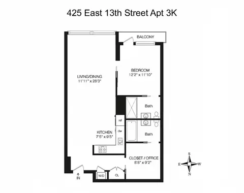 425 E 13th St #3K, New York, NY 10009
