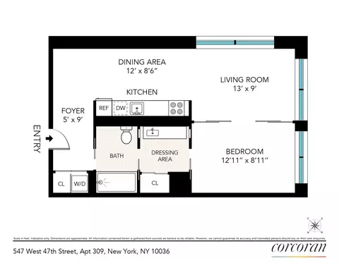 547 W 47th St #309, New York, NY 10036