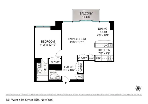 161 W 61st St #15H, New York, NY 10023