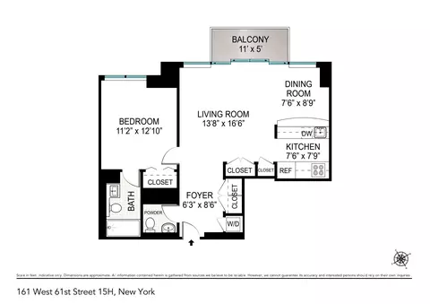 161 W 61st St #15H, New York, NY 10023