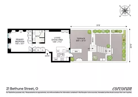 21 Bethune St #GARDEN, New York, NY 10014