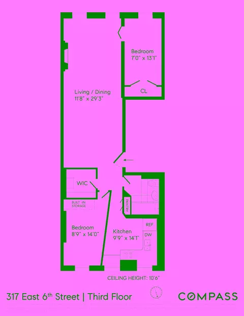 317 E 6th St #3, New York, NY 10003