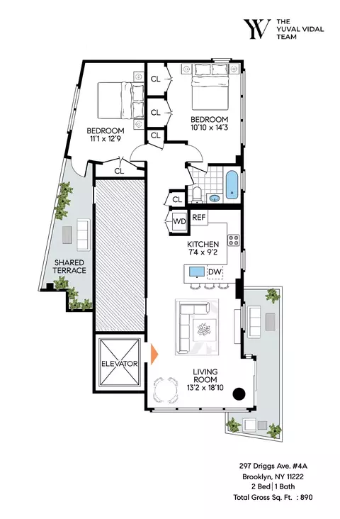 297 Driggs Ave #4A, Brooklyn, NY 11222