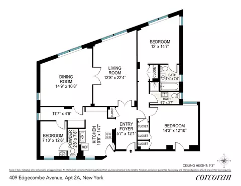 409 Edgecombe Ave #2A, New York, NY 10032
