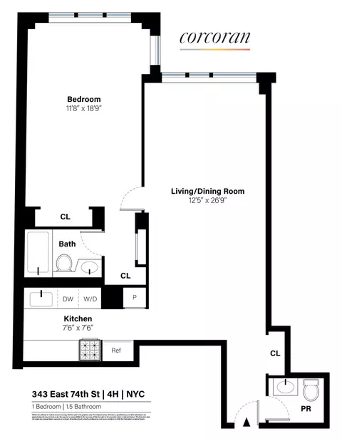 343 E 74th St #4H, New York, NY 10021