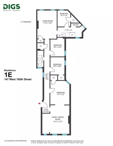 147 W 105th St #1E, New York, NY 10025