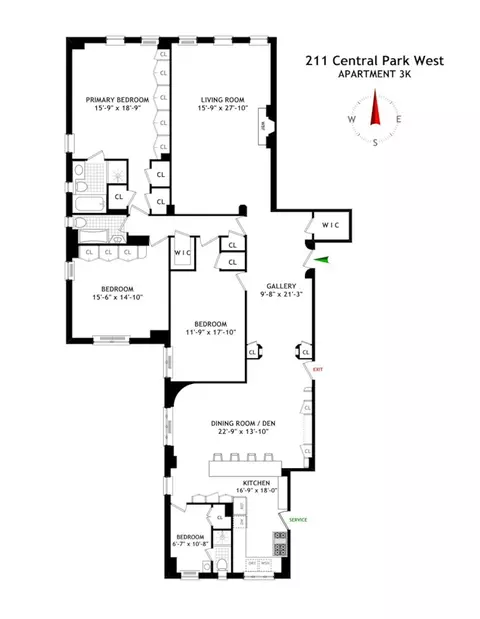 211 Central Park W #3/K, New York, NY 10024