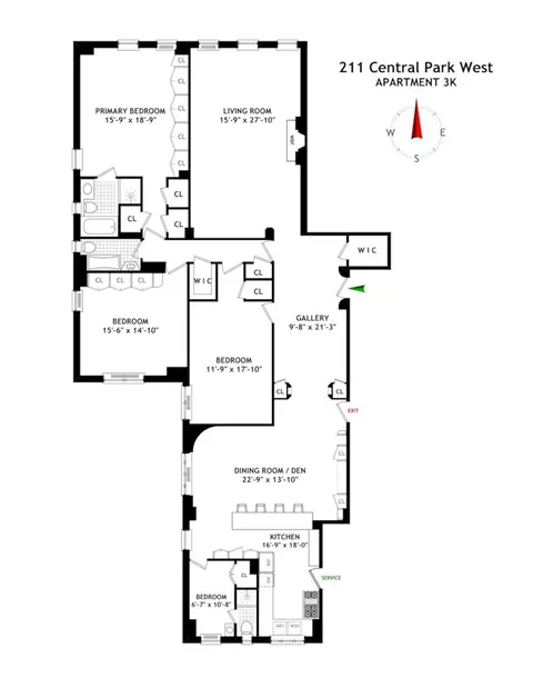 211 Central Park W #3/K, New York, NY 10024