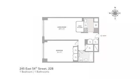 245 E 54th St #22B, New York, NY 10022