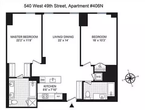 540 W 49th St #406-N, New York, NY 10019