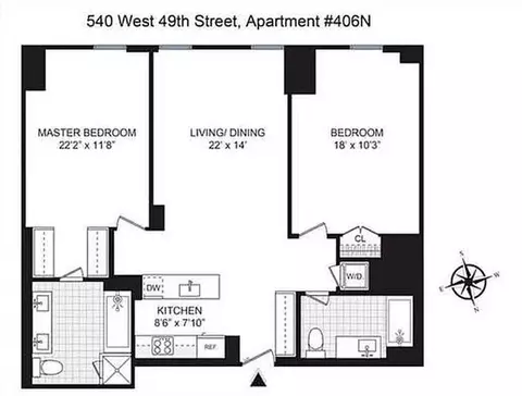 540 W 49th St #406-N, New York, NY 10019