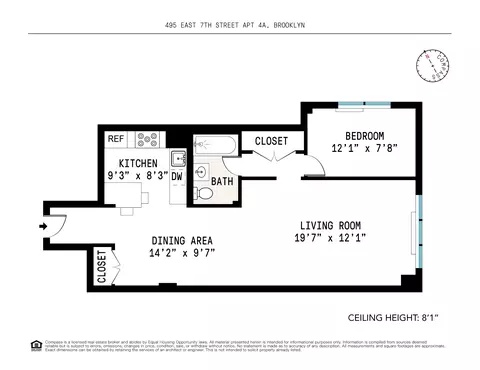495 E 7th St #4A, Brooklyn, NY 11218