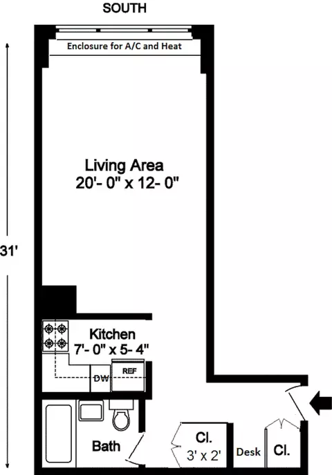 430 W 34th St #3J, New York, NY 10001