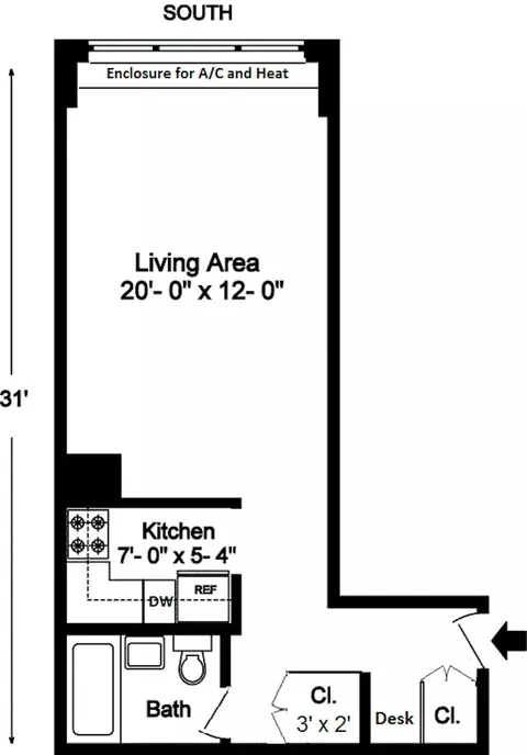 430 W 34th St #3J, New York, NY 10001