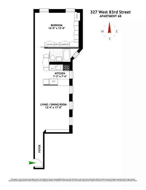 327 W 83rd St #6B, New York, NY 10024