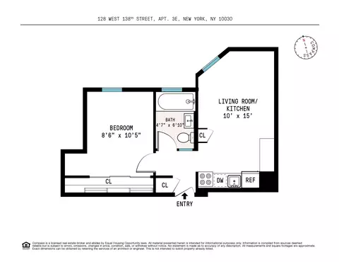 128 W 138th St #3E, New York, NY 10030