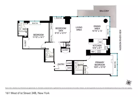 161 W 61st St #34B, New York, NY 10023