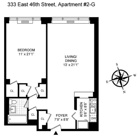 333 E 46th St #2G, New York, NY 10017