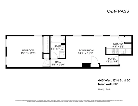 443 W 151st St #3C, New York, NY 10031