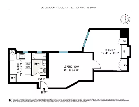 140 Claremont Ave #1J, New York, NY 10027