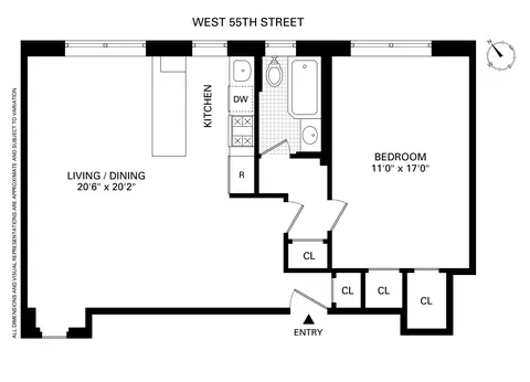 310 W 55th St #2F, New York, NY 10019