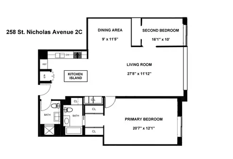 258 St Nicholas Ave #2-C, New York, NY 10027