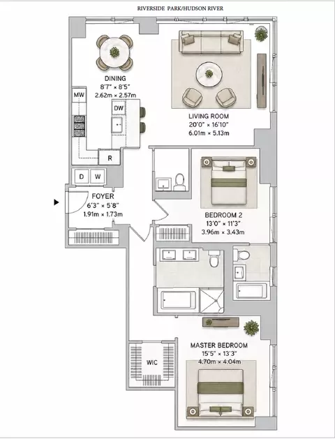 60 Riverside Blvd #2402, New York, NY 10069