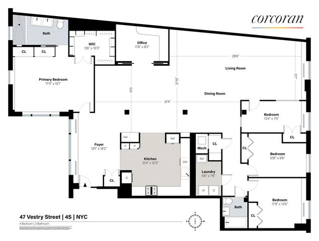 47 Vestry St #4S, New York, NY 10013