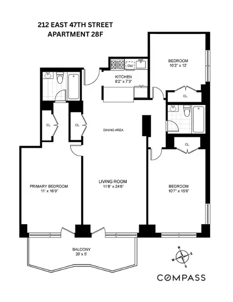 212 E 47th St #28F, New York, NY 10017