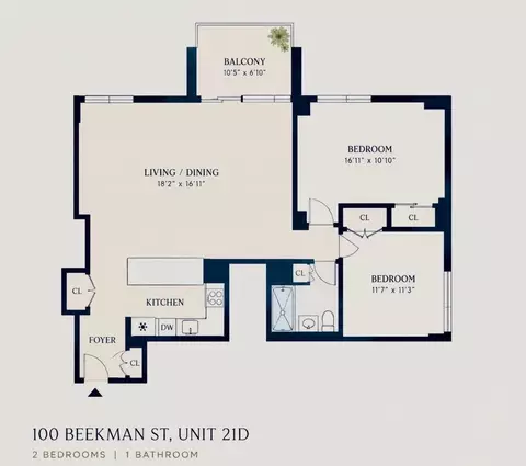 100 Beekman St #21D, New York, NY 10038