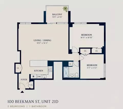 100 Beekman St #21D, New York, NY 10038