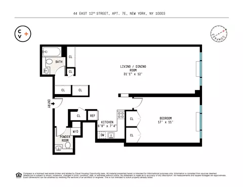 44 E 12th St #7E, New York, NY 10003