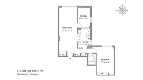 345 E 73rd St #9B, New York, NY 10021