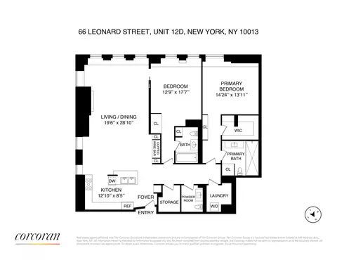 66 Leonard St #12D, New York, NY 10013