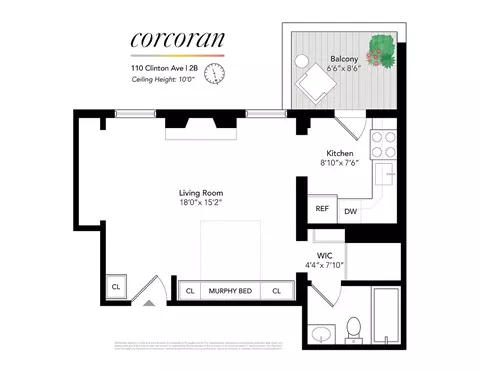 110 Clinton Ave #2B, Brooklyn, NY 11205