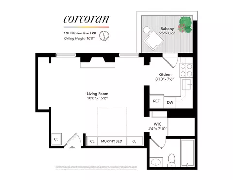 110 Clinton Ave #2B, Brooklyn, NY 11205
