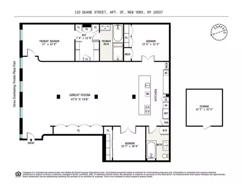 108-110 Duane St #3F, New York City, NY 10007