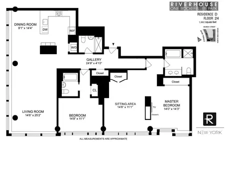 2 River Ter #24-D, New York, NY 10282