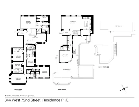 344 W 72nd St #PHE, New York, NY 10023
