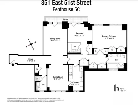 351 E 51st St #PH5C, New York, NY 10022