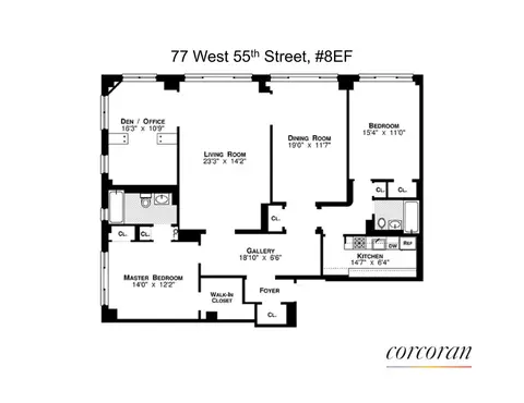 77 W 55th St #8EF, New York, NY 10019