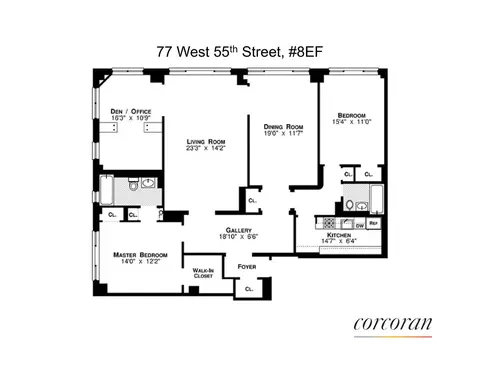 77 W 55th St #8EF, New York, NY 10019