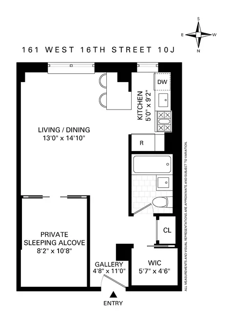 161 W 16th St #10J, New York, NY 10011