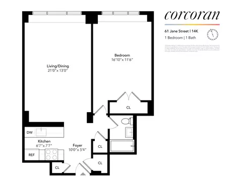 61 Jane St #14K, New York, NY 10014