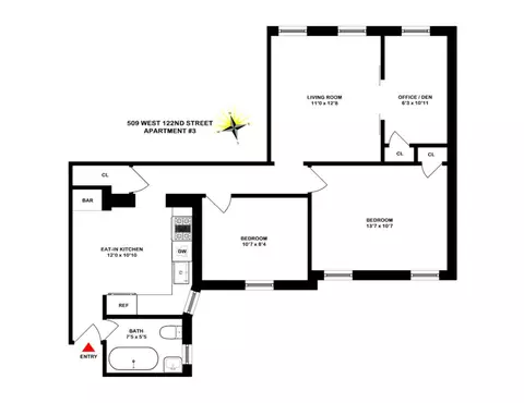 509 W 122nd St #3, New York, NY 10027
