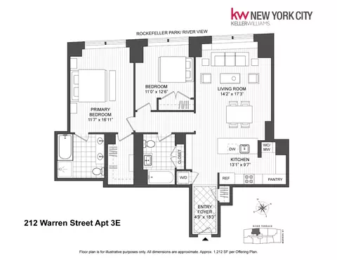 212 Warren St #3E, New York, NY 10282