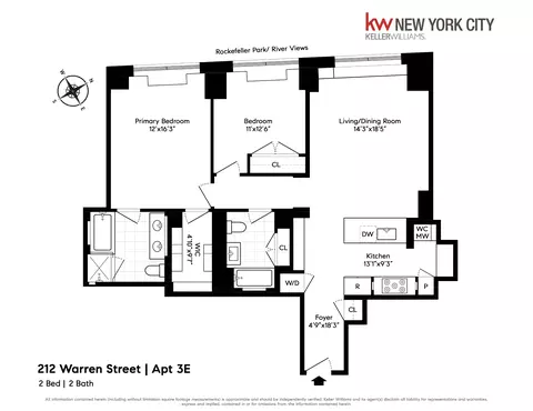212 Warren St #3E, New York, NY 10282