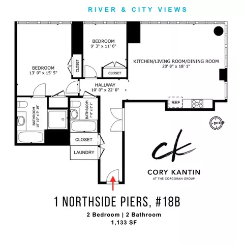 1 Northside Piers #18B, Brooklyn, NY 11249