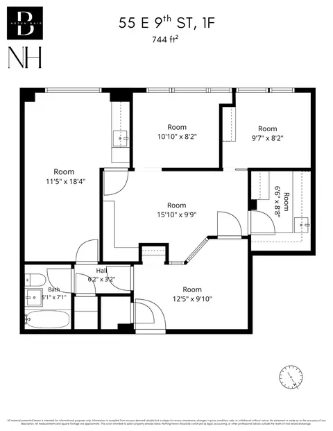 55 E 9th St #1F, New York, NY 10003